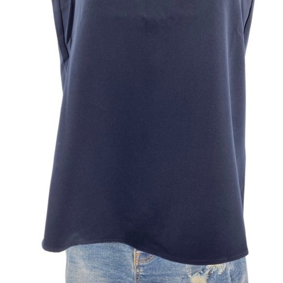 Tuckernuck | NEW Navy Mason Preppy Ruffle Collar Bow Tie Top Size XS - Picture 6 of 11